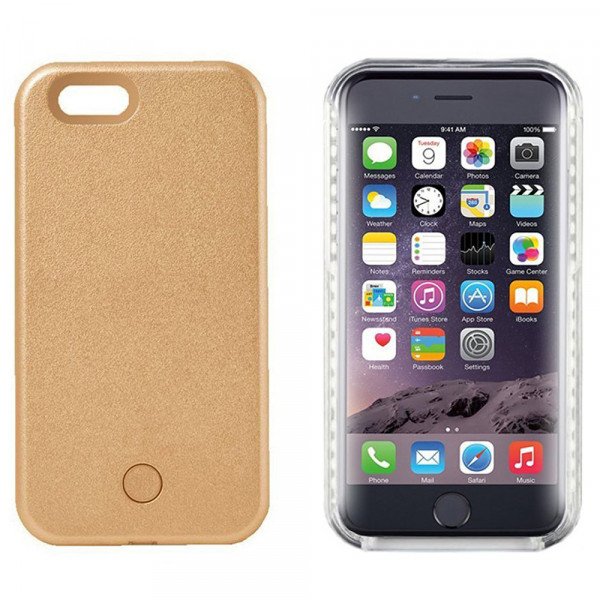 Wholesale iPhone 6S / iPhone 6 Selfie Illuminated LED Light Case (Champagne Gold)